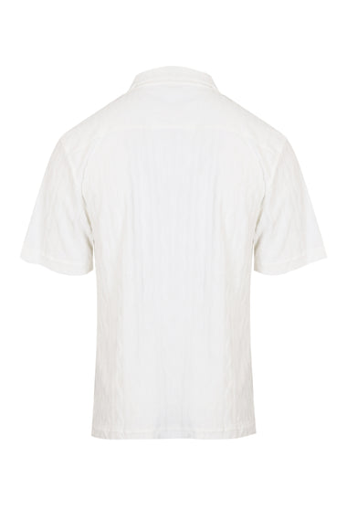Roberto Terry Cotton Jacquard Shirt Ivory