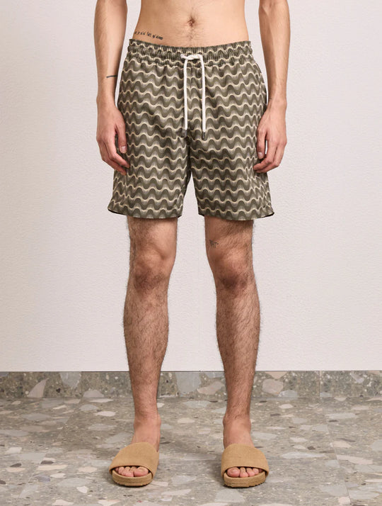 Santos Swim Short Copa Raio Do Sol Dark Olive & Dried Moss