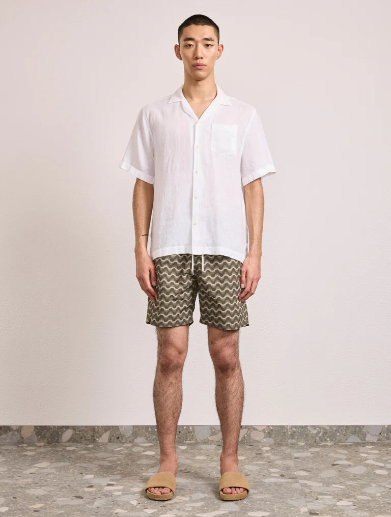 Load image into Gallery viewer, Santos Swim Short Copa Raio Do Sol Dark Olive &amp;amp; Dried Moss
