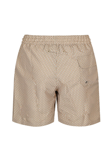 Santos Swim Short Micro Copa Print Dried Moss & Ivory