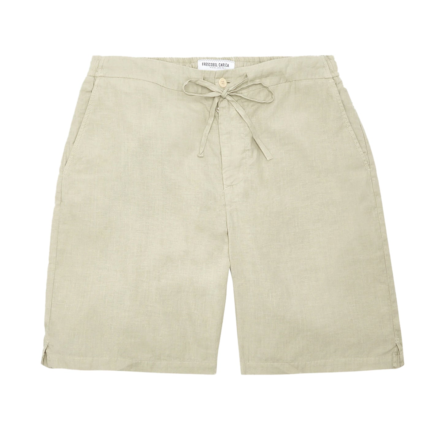 Load image into Gallery viewer, Men’s Sergio Linen Cotton Stretch Shorts - Pale Olive - Shorts
