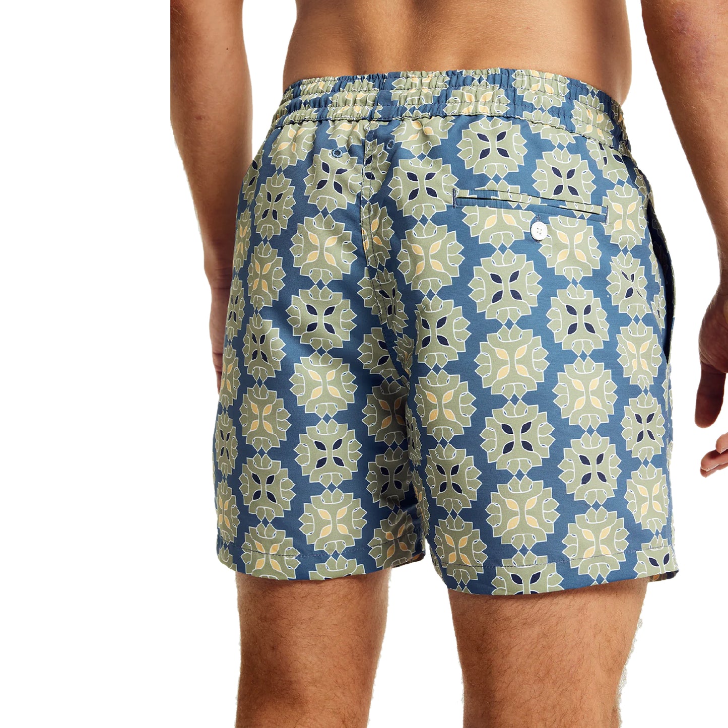 Load image into Gallery viewer, Men’s Sport Swim Shorts with Medalhao Print - Summer Night &amp;amp; Jungle Green - Swim Shorts
