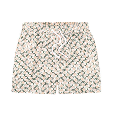 Sports Angra Deco Print Swim Short Pastel Orange And Vineyard Green - Swim Shorts