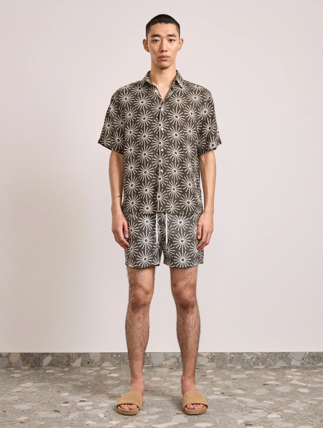 Load image into Gallery viewer, Castro Linen Copa Sol Printed Short Sleeve Shirt Seawood - Short Sleeve Shirt
