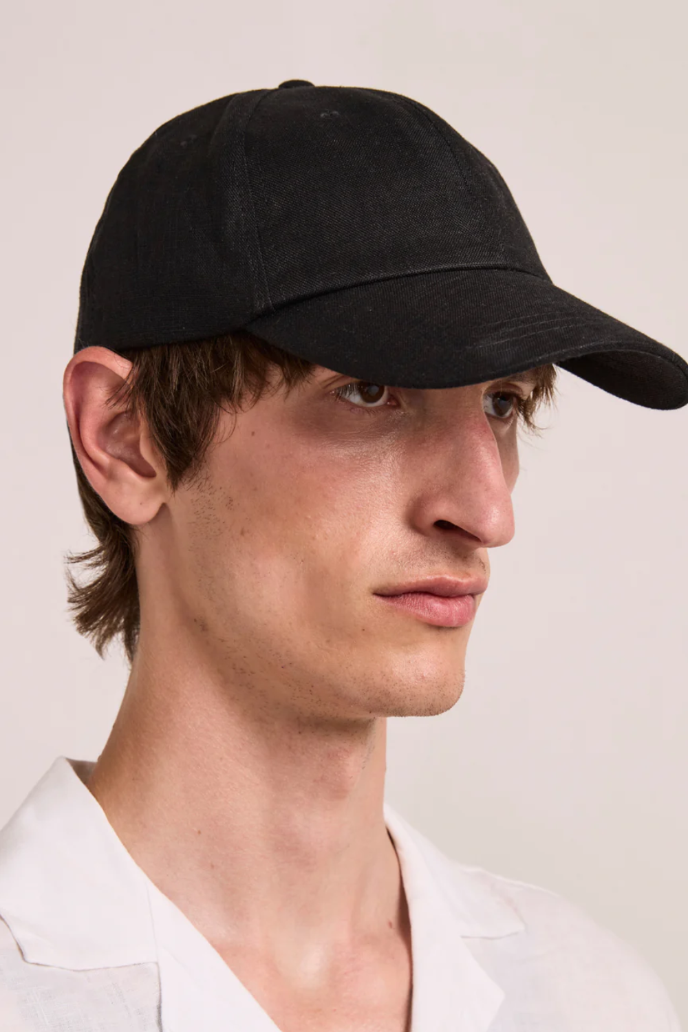 Load image into Gallery viewer, Fernando Linen Cap Black
