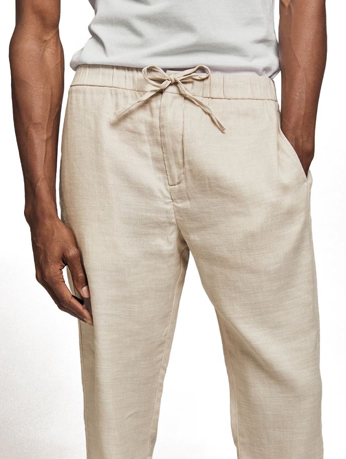 Load image into Gallery viewer, Oscar STR Linen Chinos Sand - Trousers

