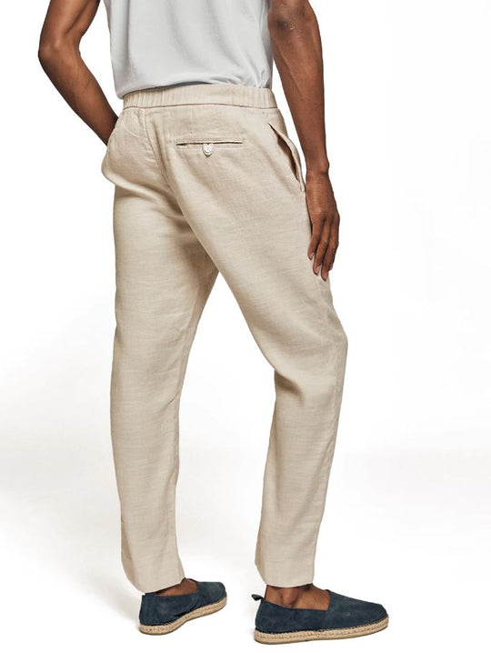 Men’s Oscar STR Linen Chinos Sand