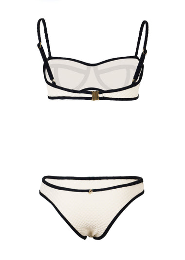 Calabria Marzipan Grid Bikini Set
