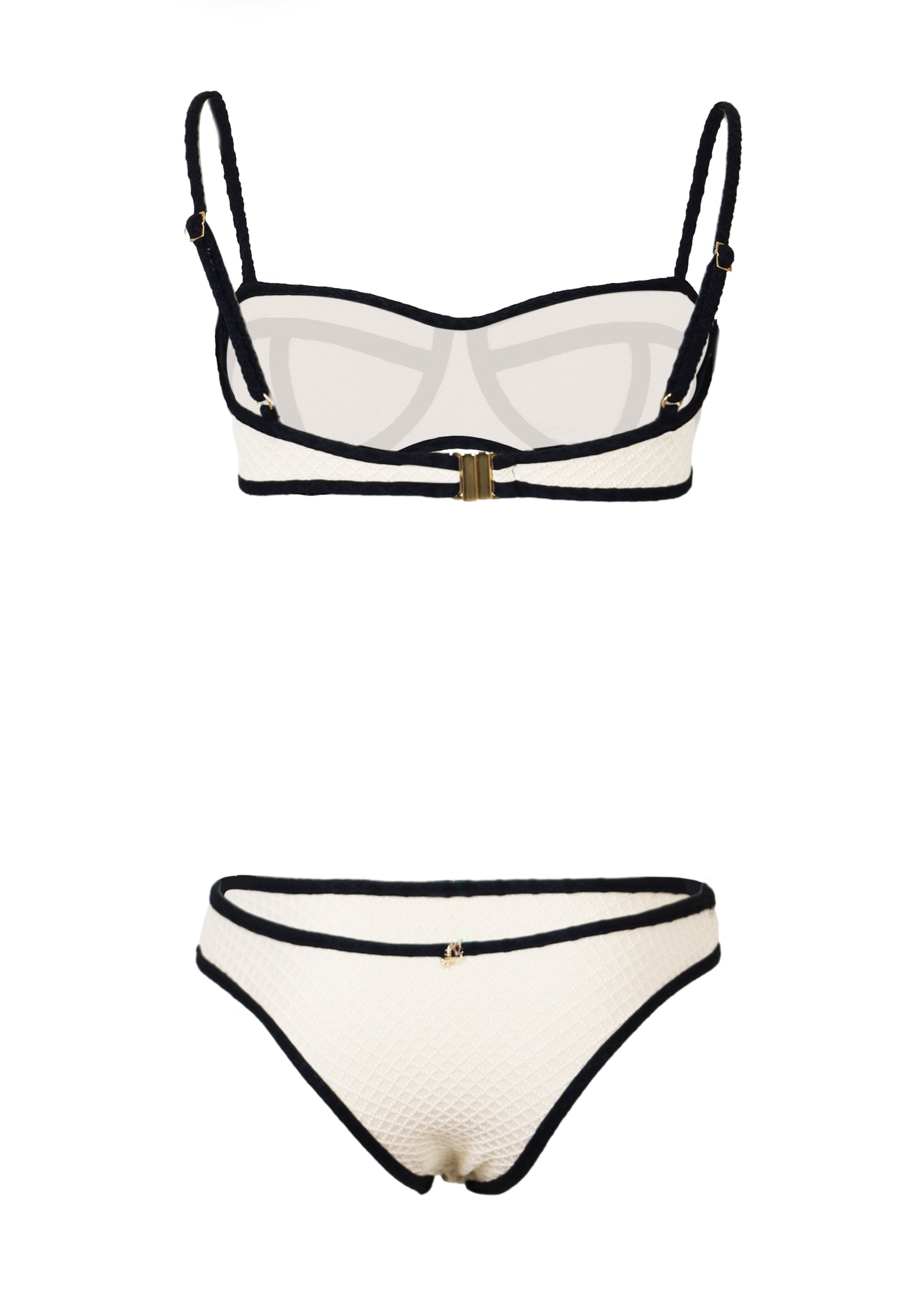 Load image into Gallery viewer, Calabria Marzipan Grid Bikini Set
