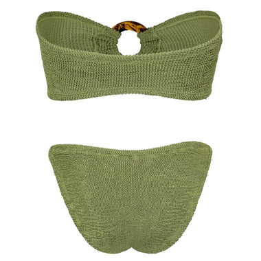 Green Bikini Set in Metallic - Gloria Bikini - ONE SIZE - Bikini