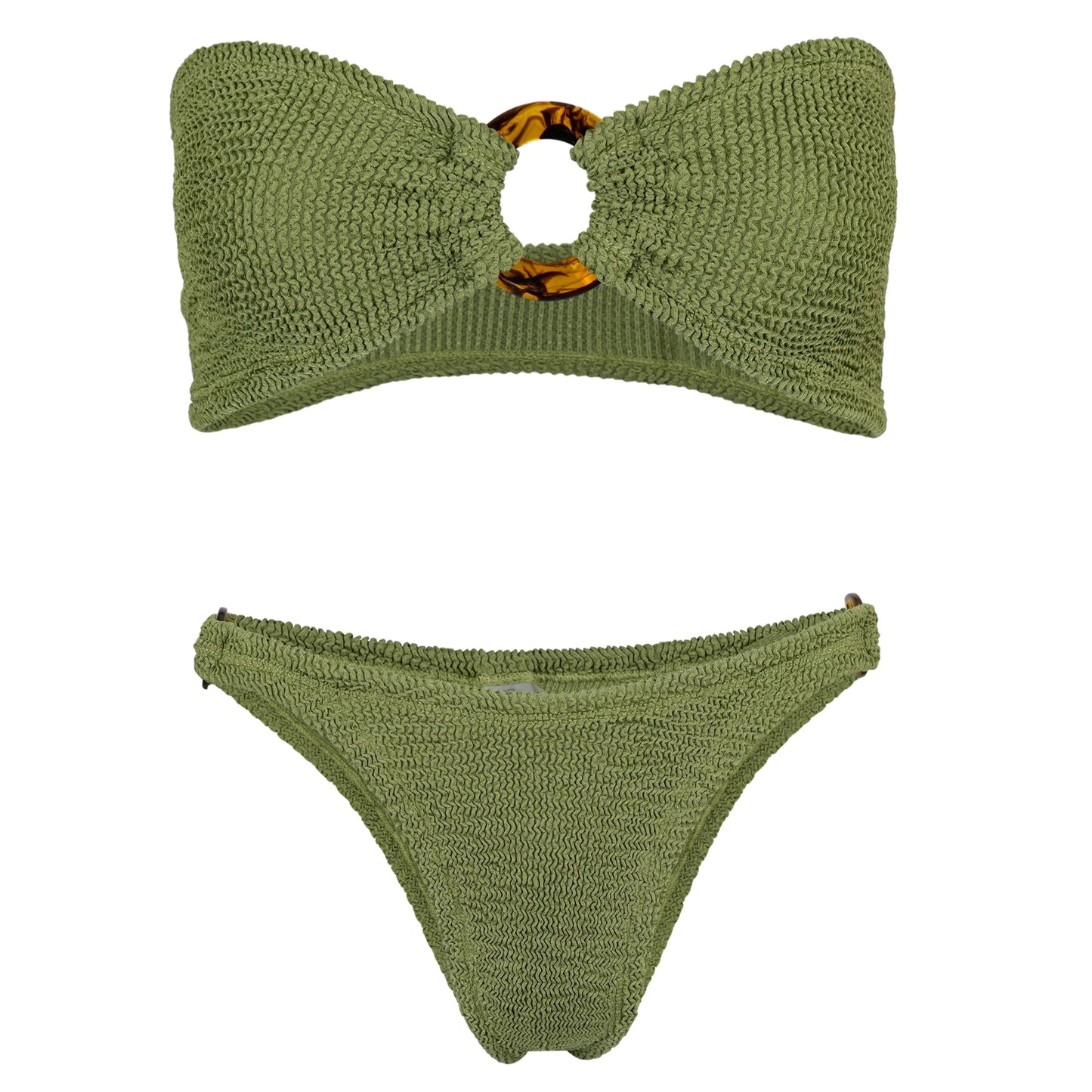 Load image into Gallery viewer, Green Bikini Set in Metallic - Gloria Bikini - ONE SIZE - Bikini
