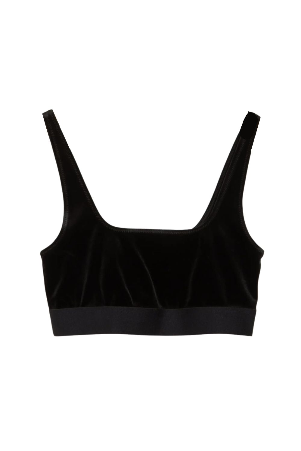 Load image into Gallery viewer, Velvet Scoop Bra Black
