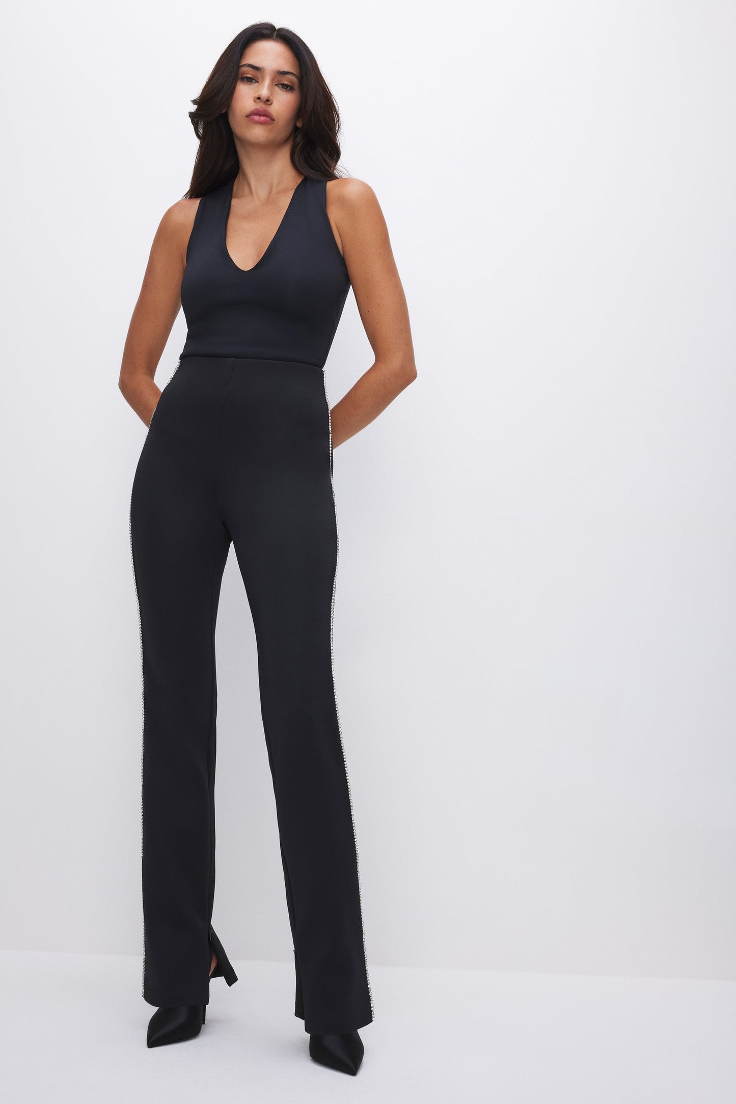 Crystal Scuba Flared Leggings
