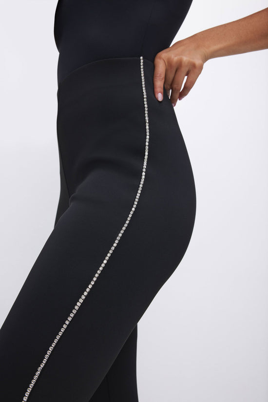 Crystal Scuba Flared Leggings