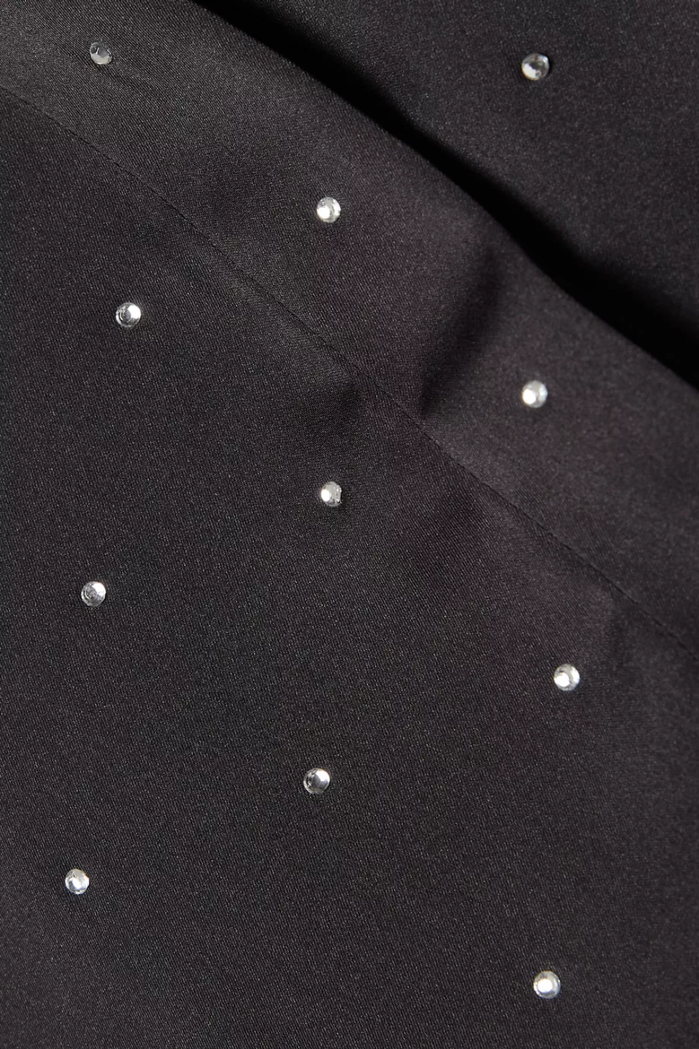 Load image into Gallery viewer, Crystal Studded Satin Shirt Black
