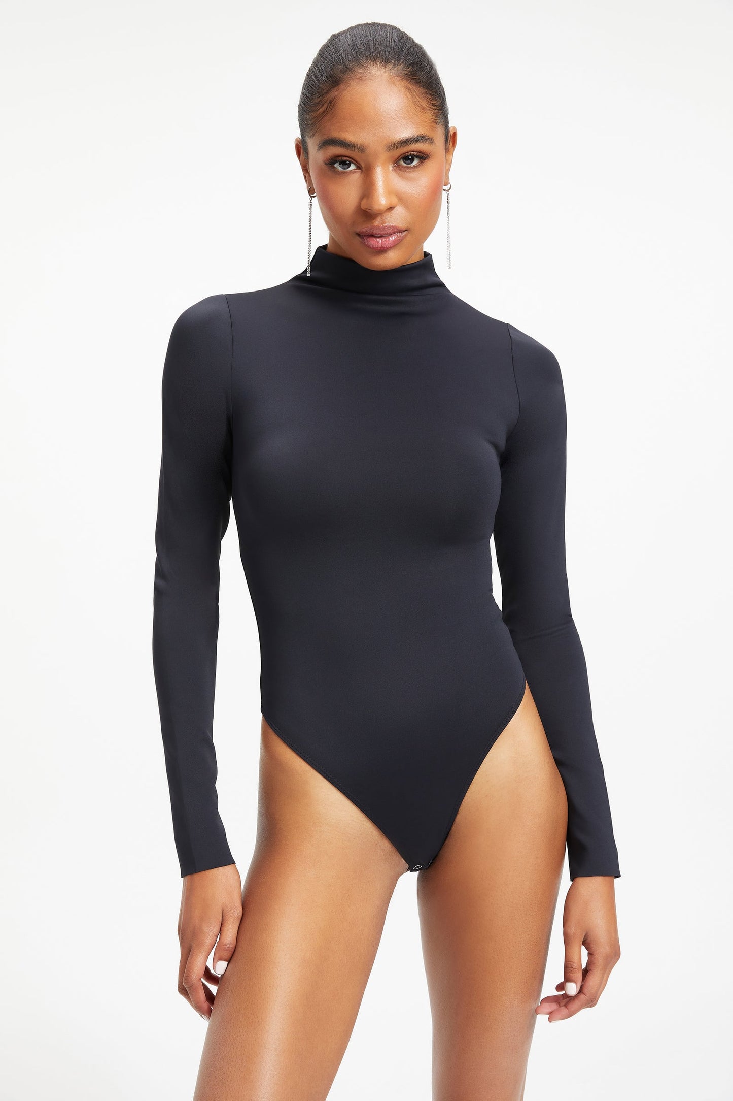 Scuba Funnel Neck Bodysuit Black - Bodysuit