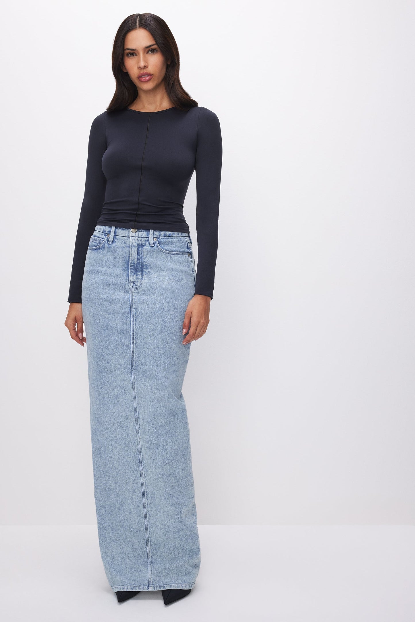 Sculpted Seamless Long Sleeve Tee Black