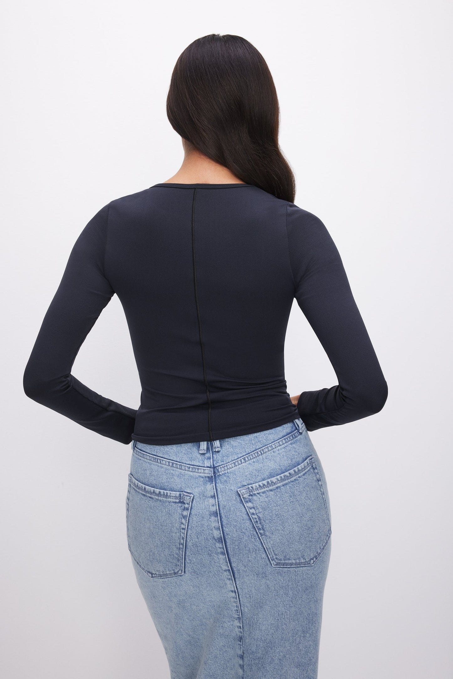 Sculpted Seamless Long Sleeve Tee Black