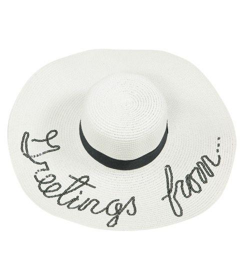 Greetings From Floppy Hat White