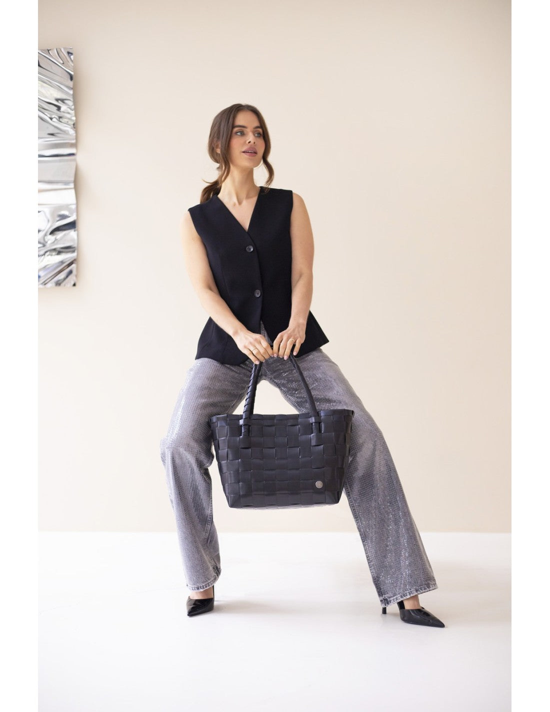 Load image into Gallery viewer, Paris Shopper Black - ONE SIZE - Bag
