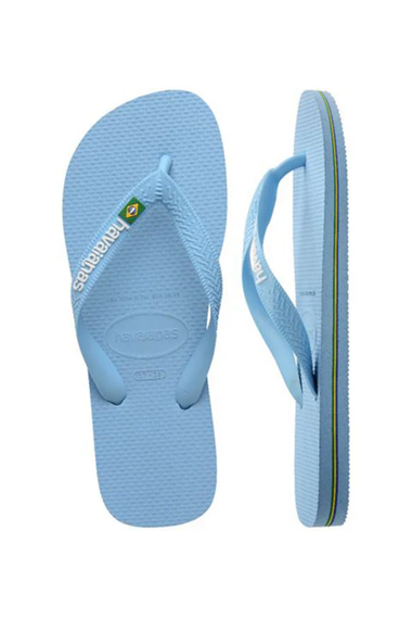 Havaianas Brasil Logo Blue Lavender/White