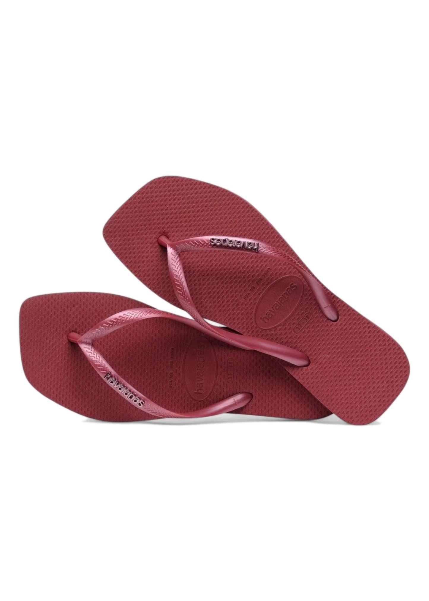 Load image into Gallery viewer, Havaianas Slim Square Logo Metallic Amaranth
