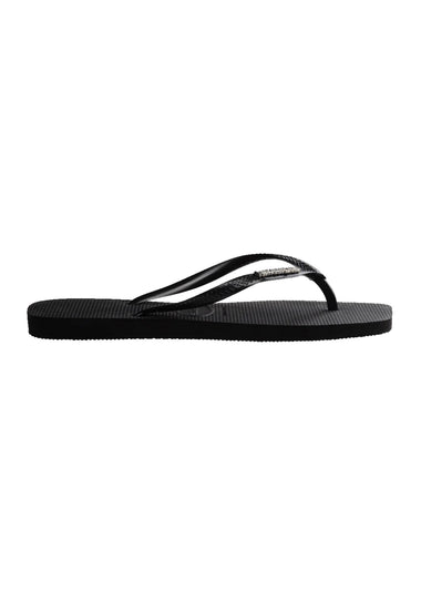 Havaianas Slim Square Logo Metallic Black/Silver