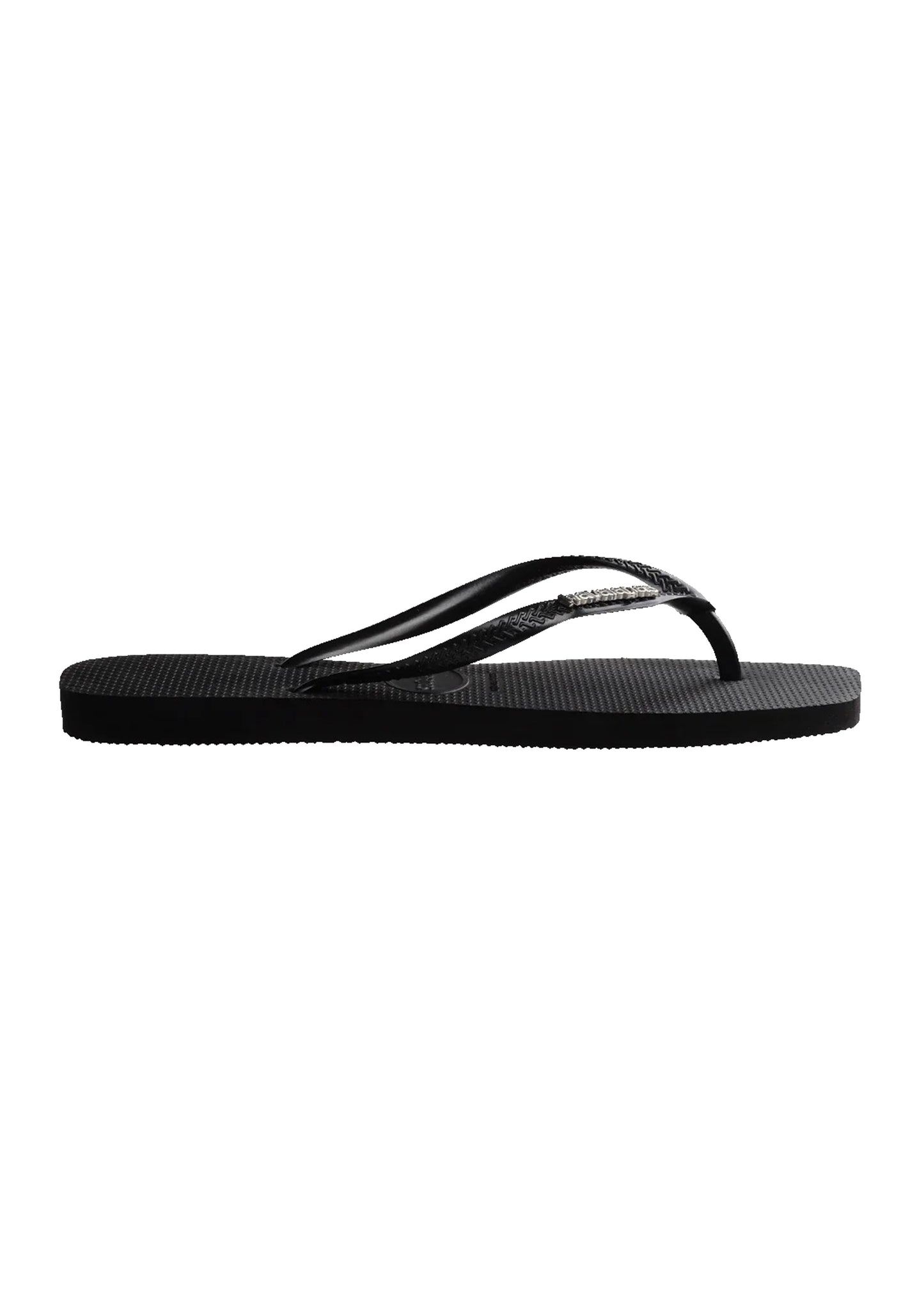 Load image into Gallery viewer, Havaianas Slim Square Logo Metallic Black/Silver
