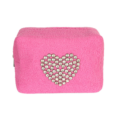 Heart Crystal Cosmetic Flamingo - ONE SIZE - Pouch