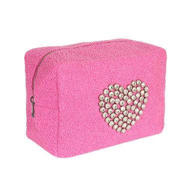 Heart Crystal Cosmetic Flamingo - ONE SIZE - Pouch