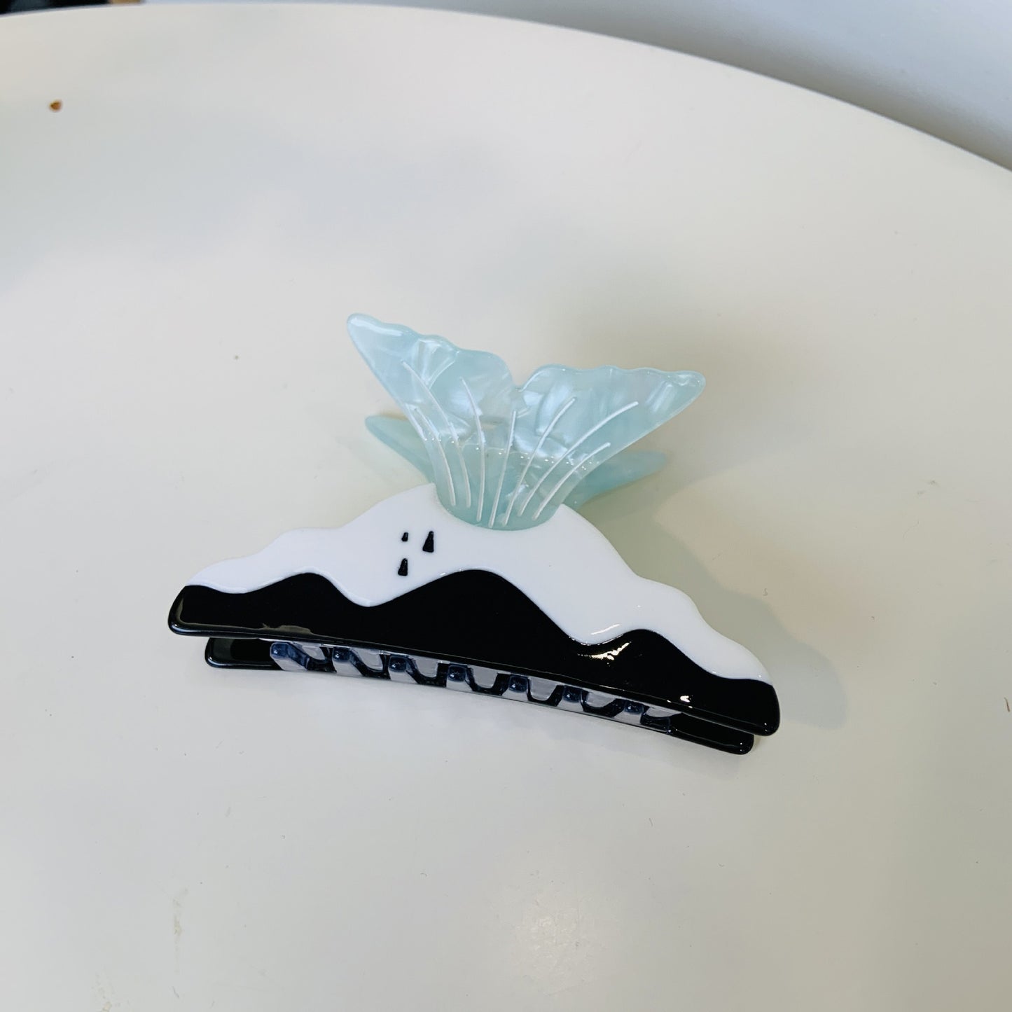 Load image into Gallery viewer, Whale Tail and Ocean Mountain Hair Claw Clip
