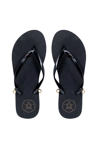 Ankle Tie Flip Flops Black