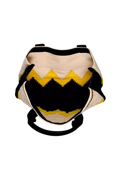 Black & Yellow Zigzag Tote Bag