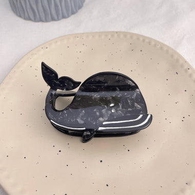 Black Whale Hair Claw Clip