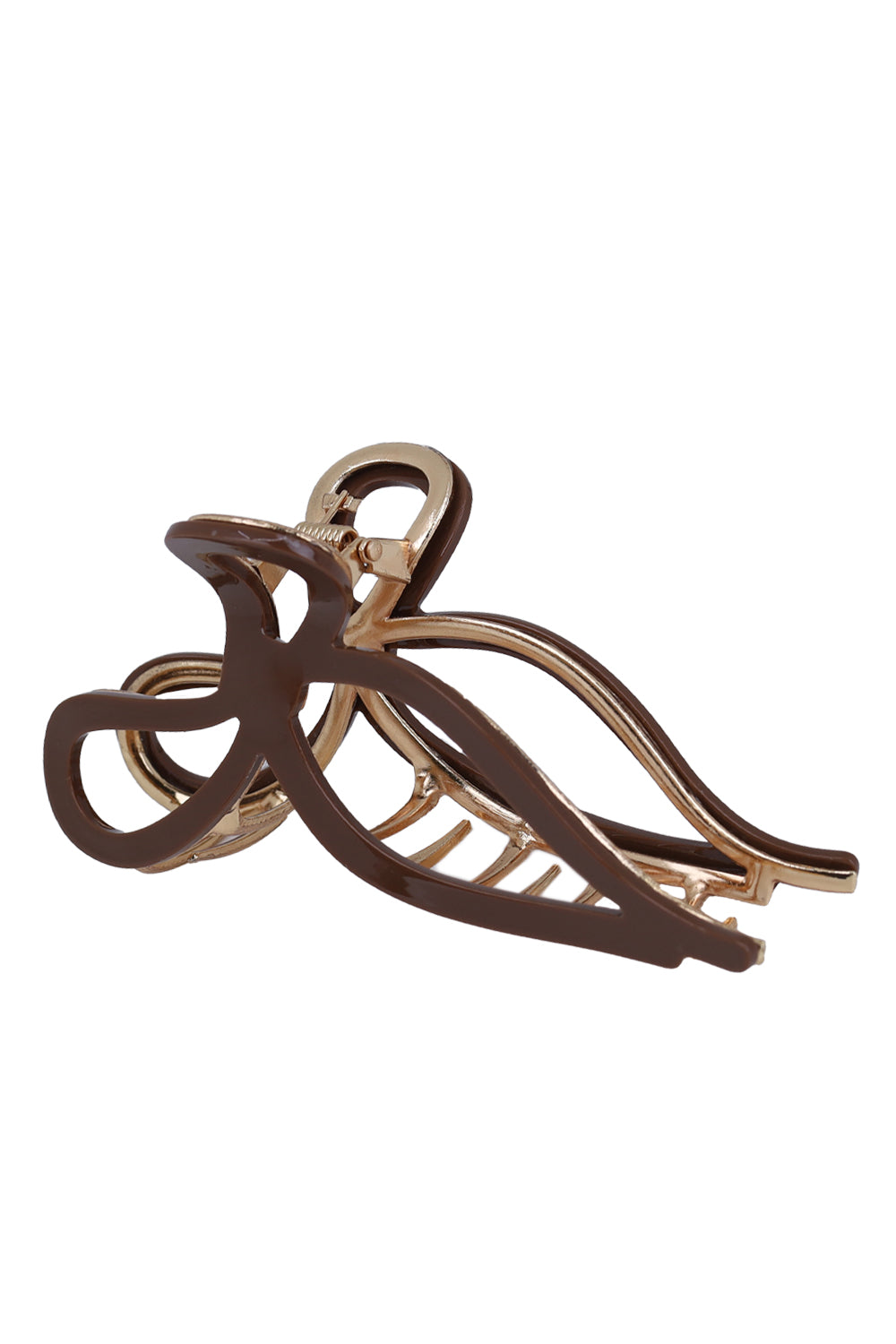 Load image into Gallery viewer, Elegant Hollow Leaf Bow Hair Claw Clips Brown
