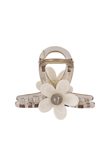 Flower Hair Claw Beige Petal