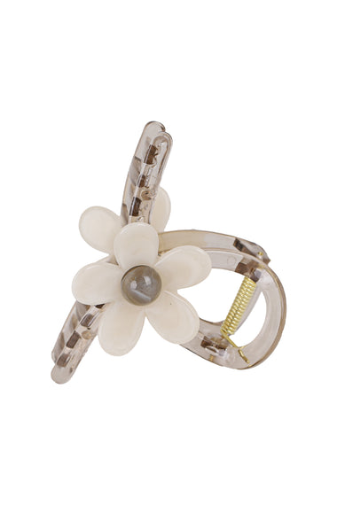 Flower Hair Claw Beige Petal