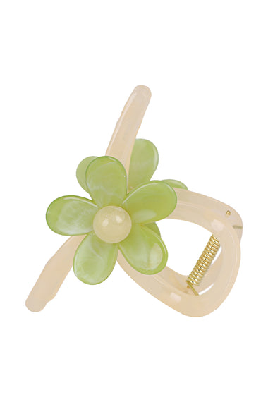 Flower Hair Claw Green Petal