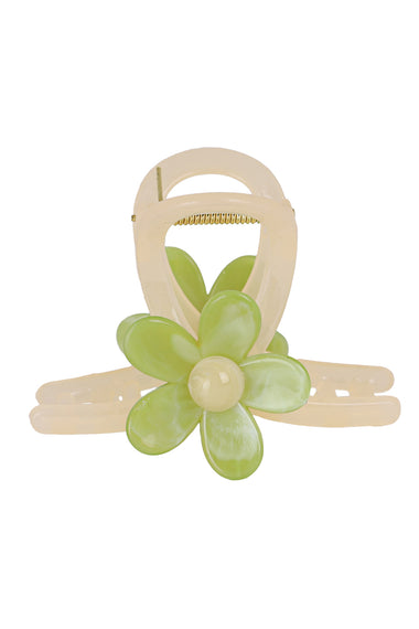 Flower Hair Claw Green Petal