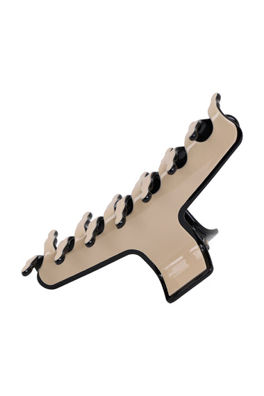 Geometric Beige Hair Claw Clip