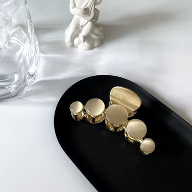 Gold Geometric Metal Hair Claw Clip