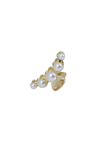Gold Small Pearl Claw Clip