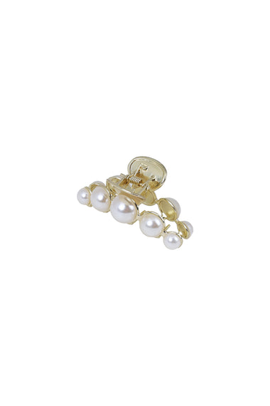 Gold Small Pearl Claw Clip
