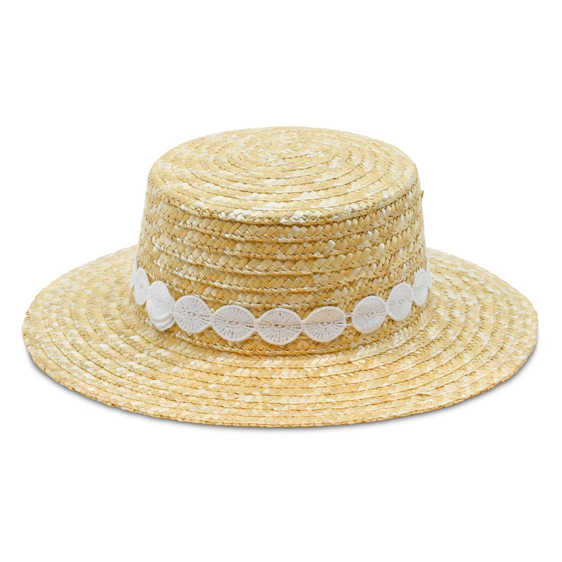 Summer Vacation Straw Hat Outdoors Beach White