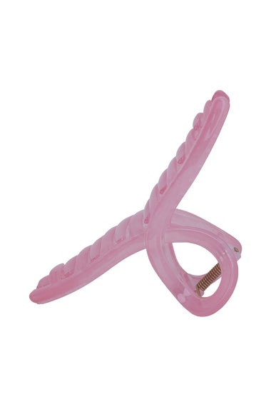 Minimalist Cross-Loop Hair Claw Clips Glossy Finish Blush