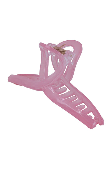 Minimalist Cross-Loop Hair Claw Clips Glossy Finish Blush