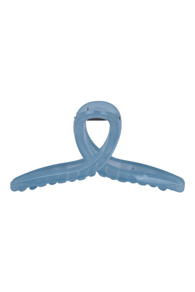 Minimalist Cross-Loop Hair Claw Clips Glossy Finish Dusty Sky Blue