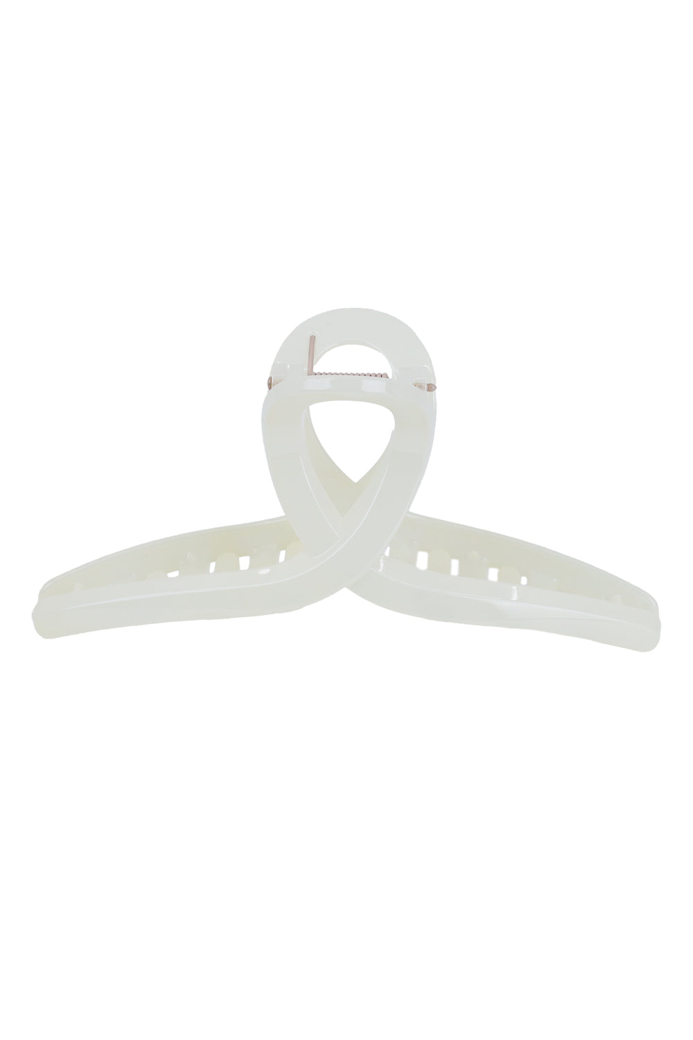 Load image into Gallery viewer, Minimalist Cross-Loop Hair Claw Clips Glossy Finish Opal
