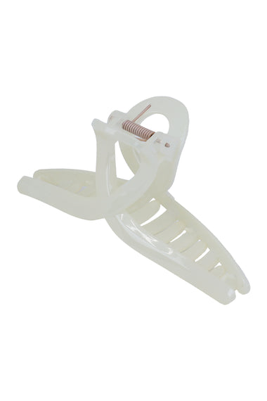 Minimalist Cross-Loop Hair Claw Clips Glossy Finish Opal