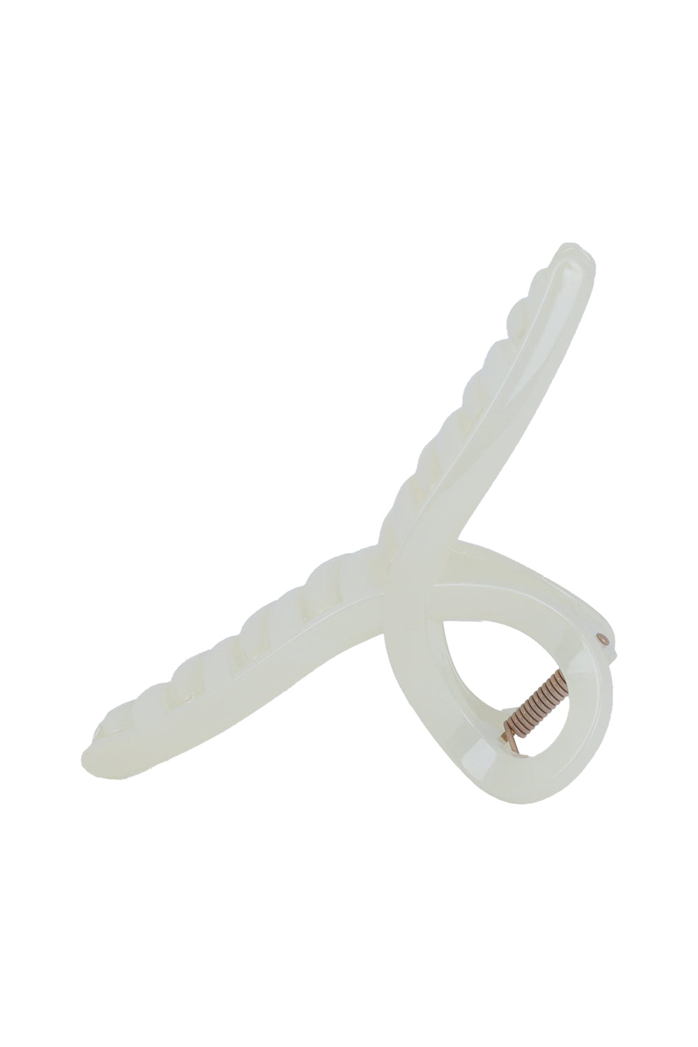 Load image into Gallery viewer, Minimalist Cross-Loop Hair Claw Clips Glossy Finish Opal
